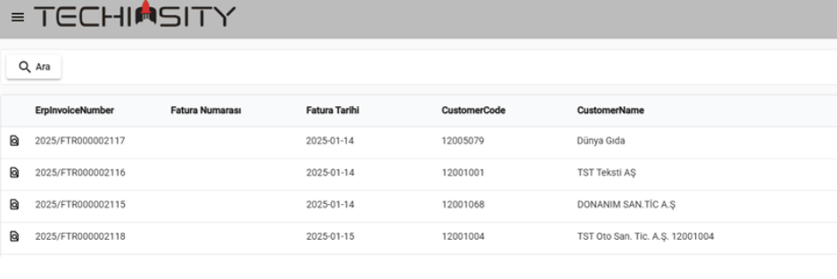 Outbound Invoice Screen